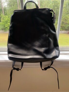 Black Leather Backpack NwOt